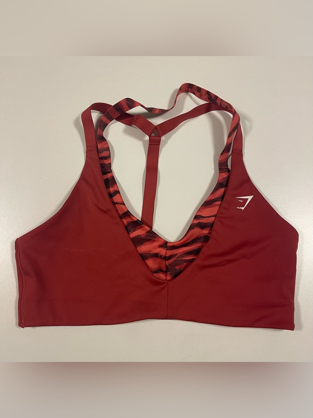 Gymshark Red Layered Sports Bra